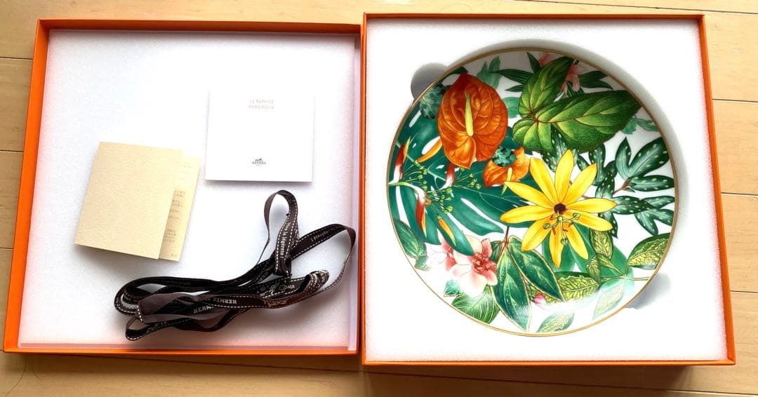 エルメス デザートプレート パシフォリア グリーン エルメス（HERMES）パシフォリア デザートプレート 21cm Desert Rose