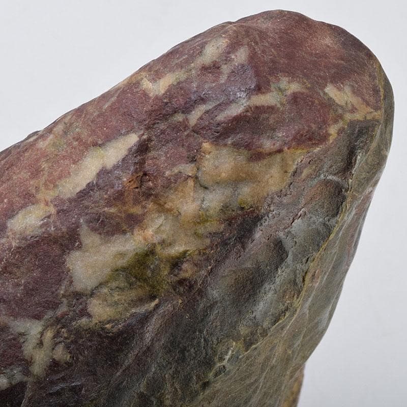 鑑賞石 天然石 赤石 赤玉石 葛屋 置物 約1319g 唐木台付 V R9170