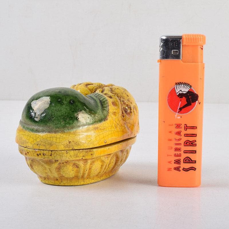 茶道具 永楽善五郎造 黄交趾 獅子形香合 共箱 M R9339 - メルカリ