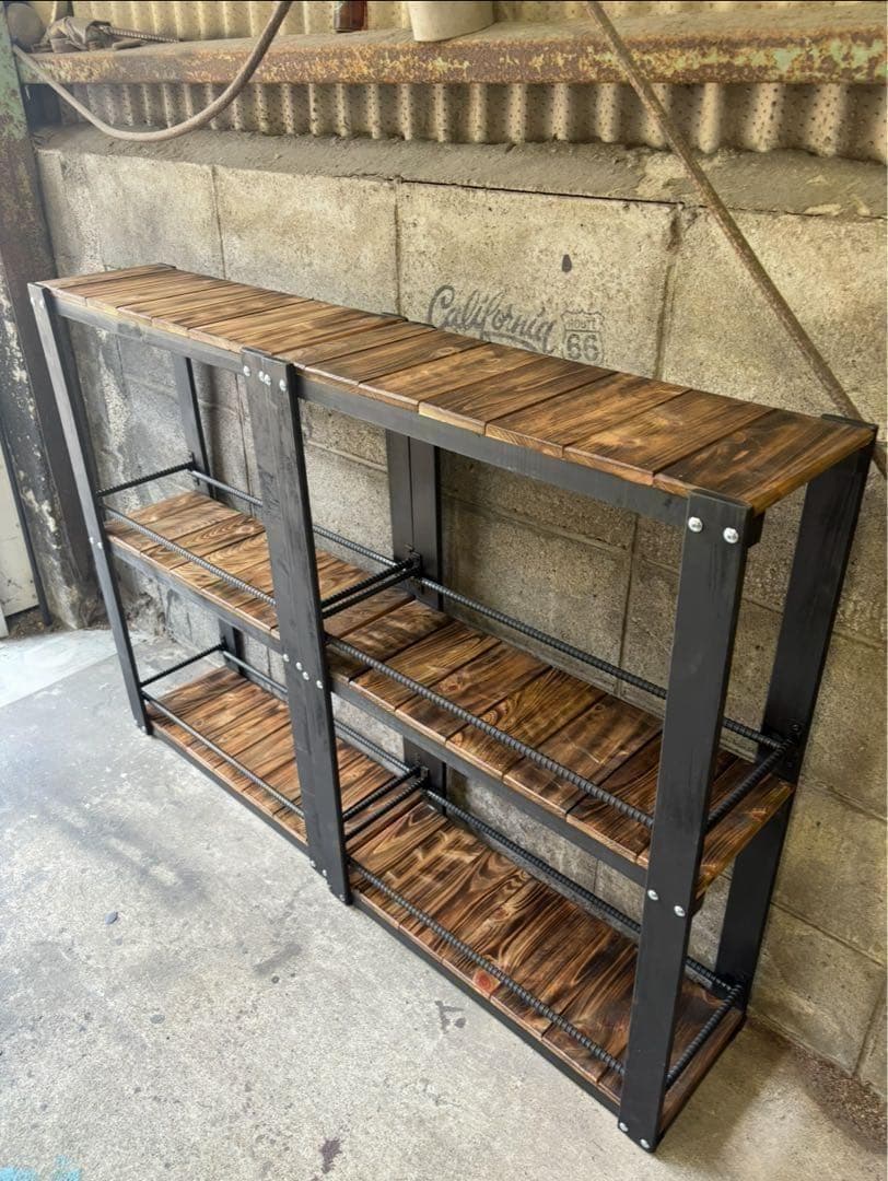 ウイスキーラック　上段バー無しタイプ　特大ウィスキーラック　飾り棚 0209 ウィスキーラック 男前インテリア 棚 インダストリアル 収納 お酒 多肉