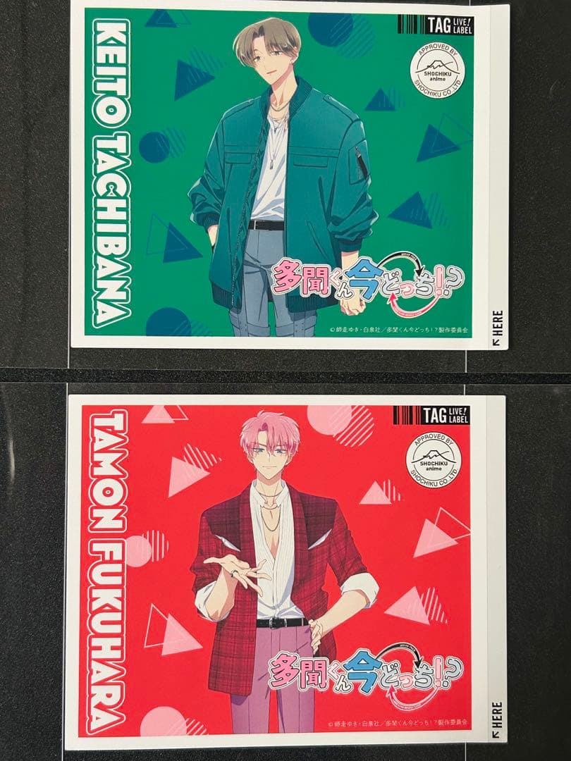 多聞くん今どっち！？サントリー ラベル缶 ステッカー 福原多聞 橘敬人