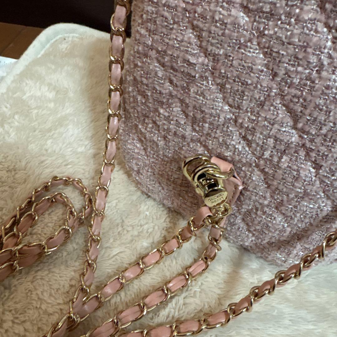 CHANEL非売品メイクアップバッグ ピンク ツイード - メルカリ