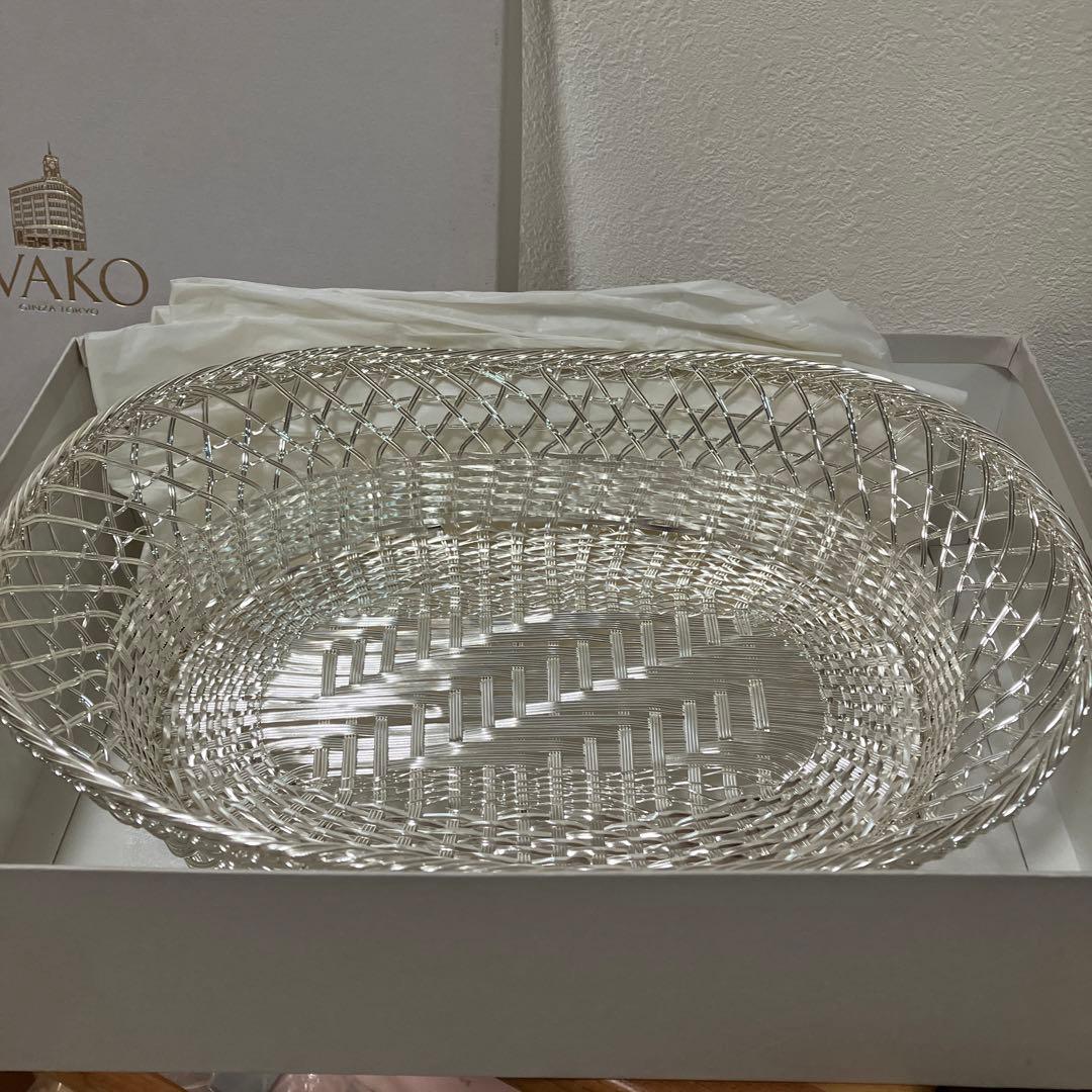 銀座和光 WAKO シルバー仕上げ バスケット かご - メルカリ