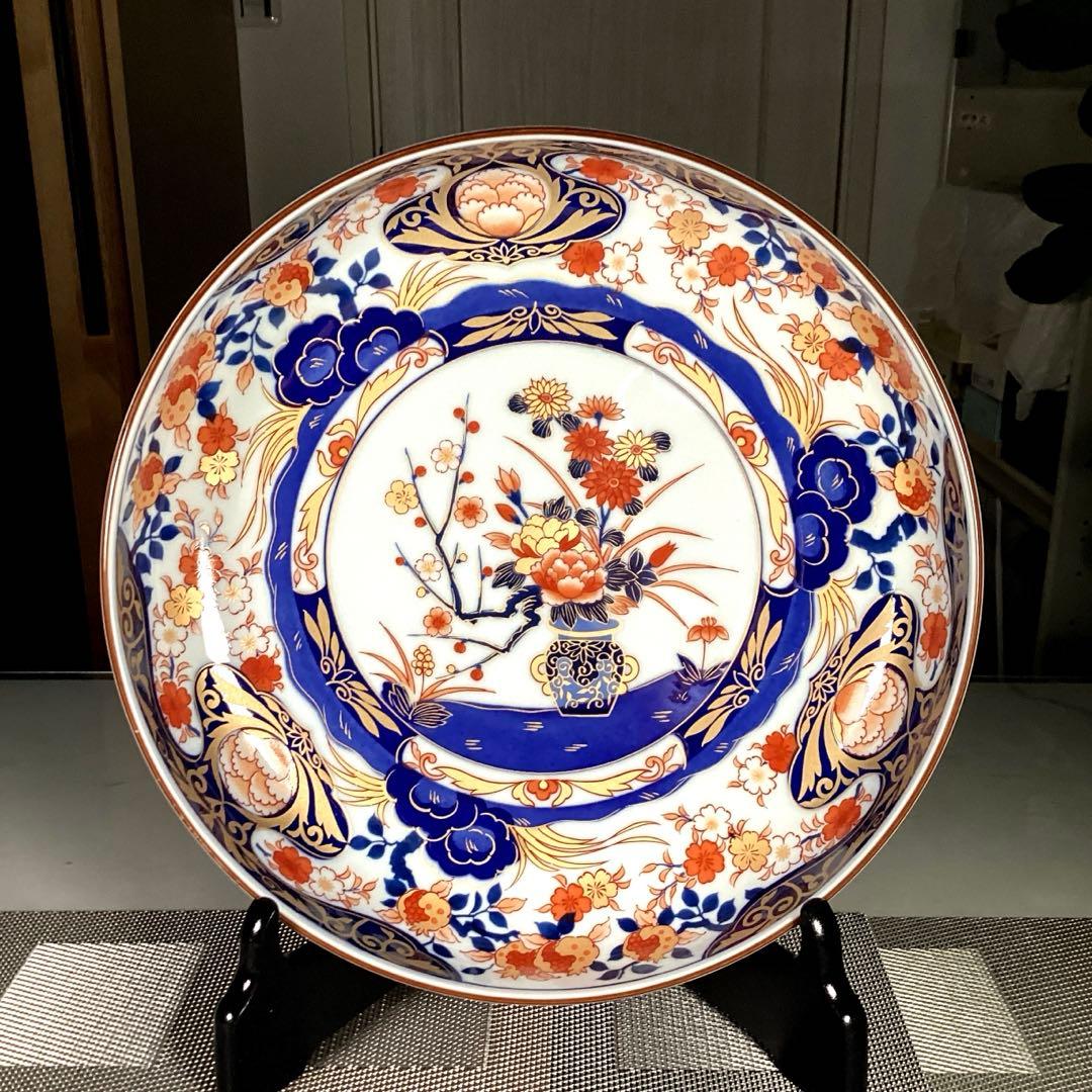 前畑陶器　『角福』　金彩　大鉢　(浅鉢) 津軽びいどろ サラダボウル MATSURI まつり金彩 浅鉢 日本製 化粧箱入