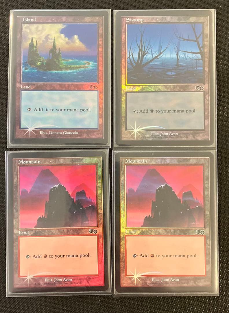 MTG 基本土地 アリーナ 島 沼 山 Foil ウルザズ・サーガ 4枚セット