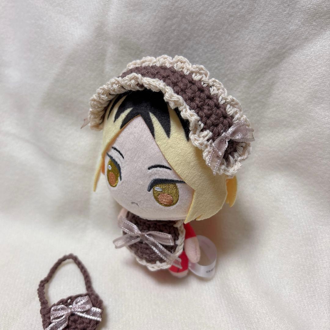 3点セット】 ちびぐるみ ぬい服 ぬい帽 ヘッドドレス リボン ブラウン