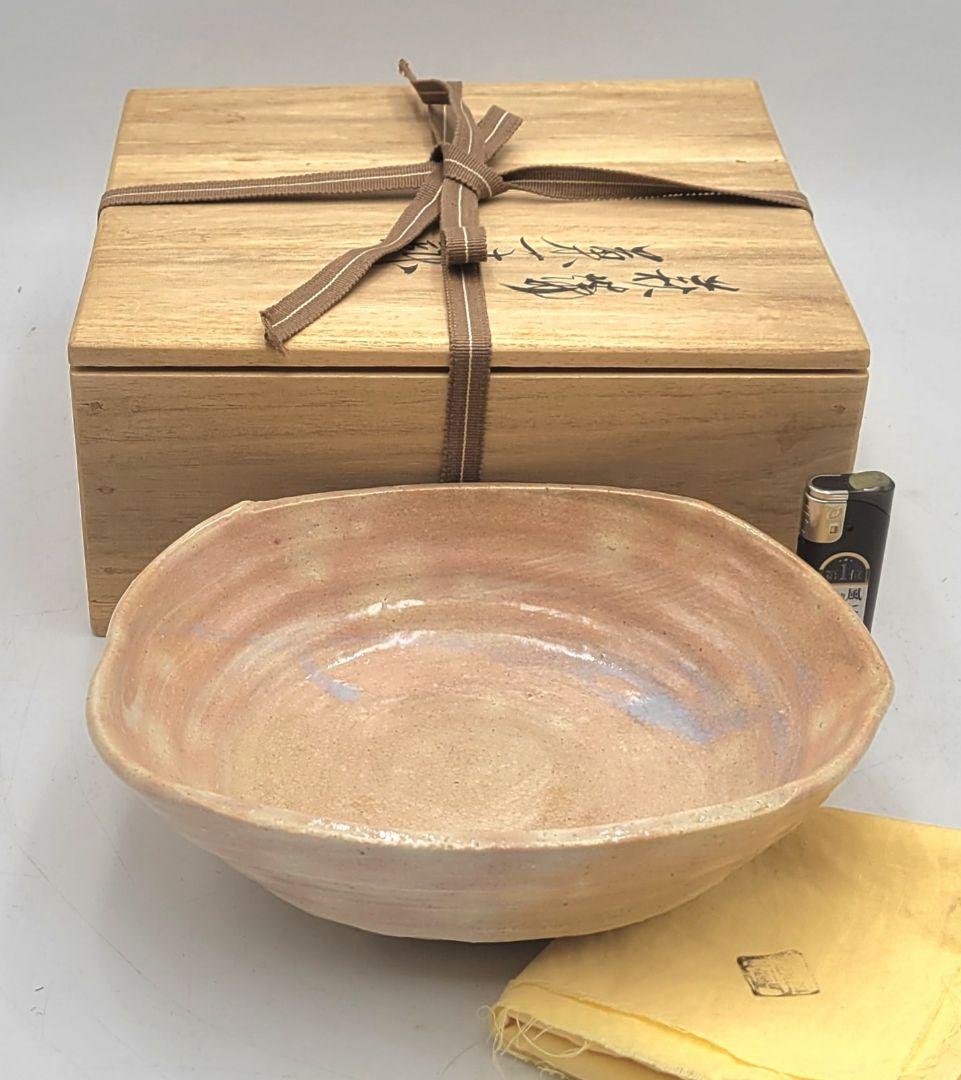 十一代　坂高麗左衛門(韓峯)　萩焼　菓子鉢　菓子器　茶道具　共箱　骨董品、美術品 萩焼 茶入 十一代 坂高麗左衛門(韓峯)作 共箱 | 古美術ささき