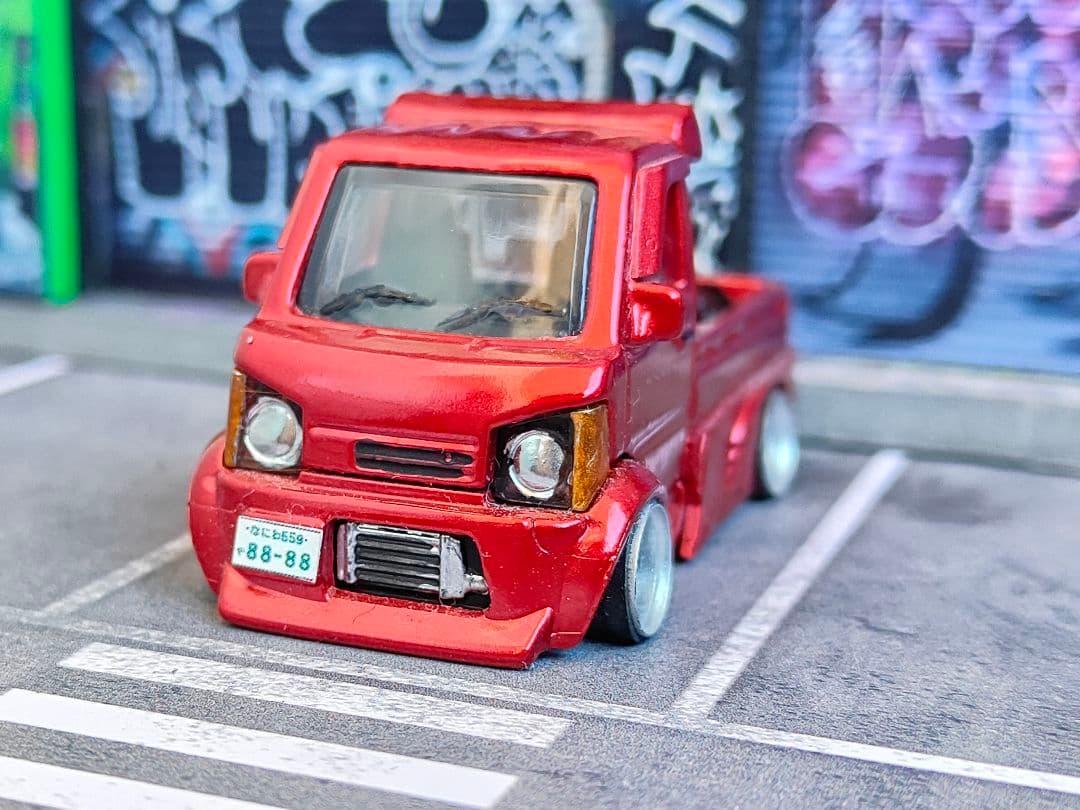 ホットウィールカスタム マイティk フルエアロ 軽トラ ✩段リム