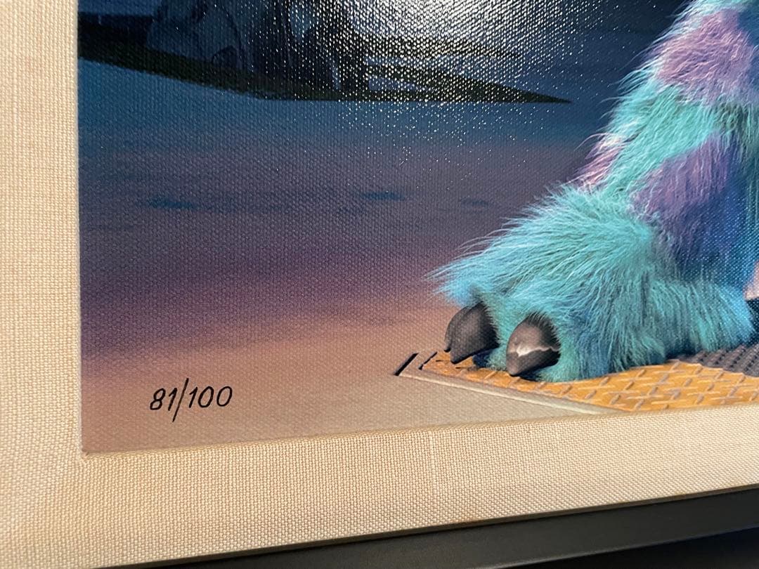 モンスターズインク ファインアート レア 世界限定100 ピクサー