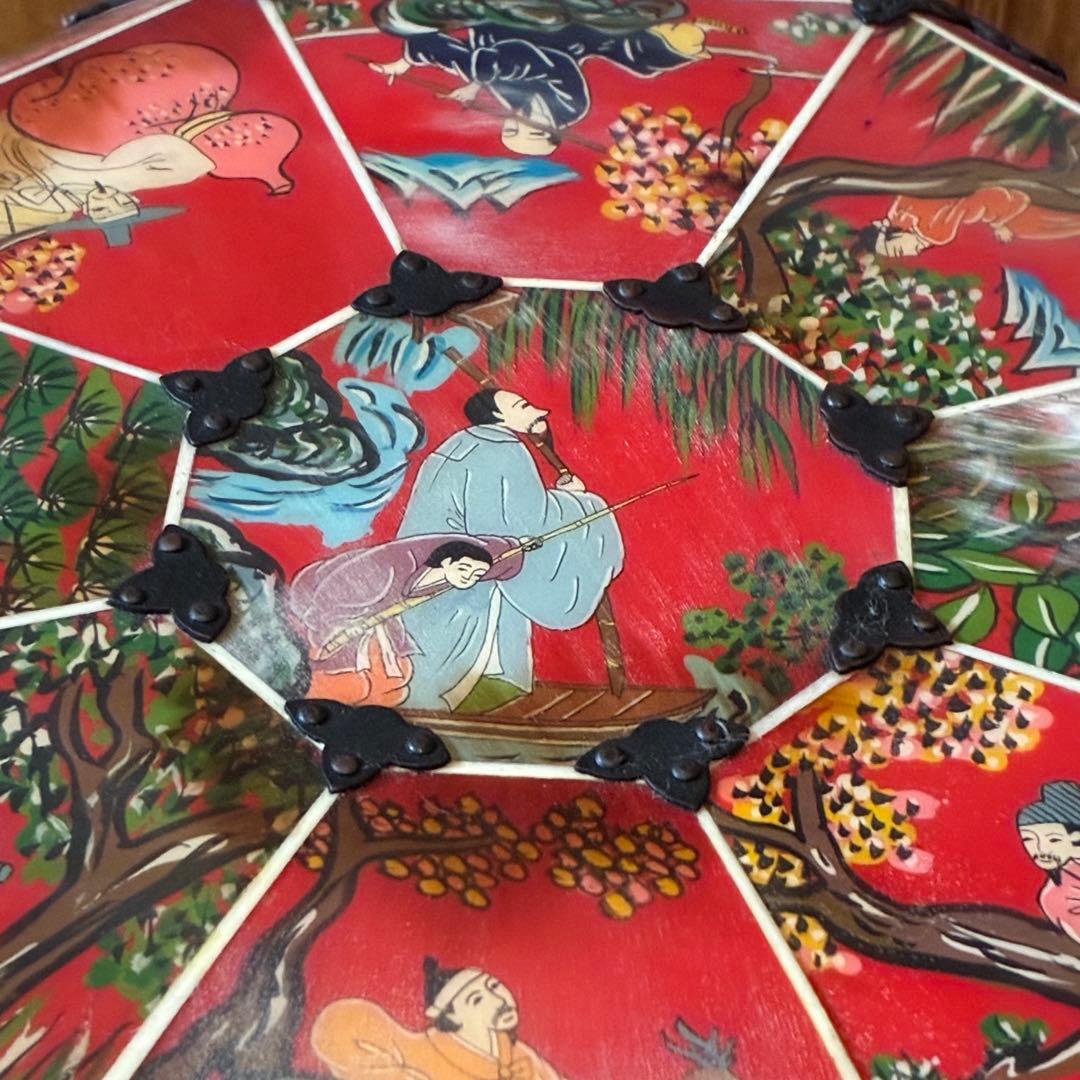 ヴィンテージ 中国 宝石箱 ジュエリーボックス 八角形 レア 赤 - メルカリ