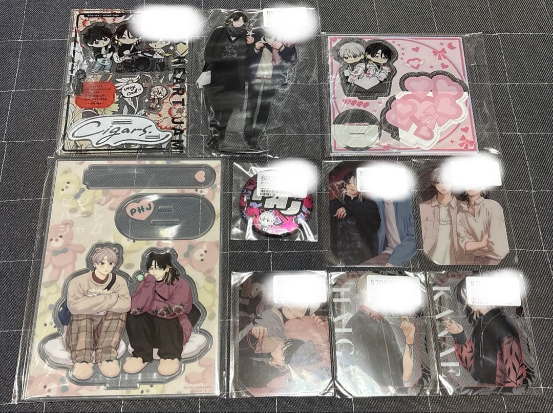 ピンクハートジャム しっけ アクリルスタンド 缶バッジ ミニクリア