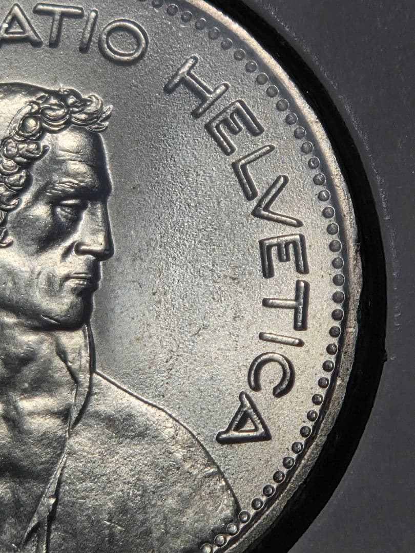 稀少 完全未使用)スイス連邦 農夫像 5フラン銀貨 1965 B - メルカリ