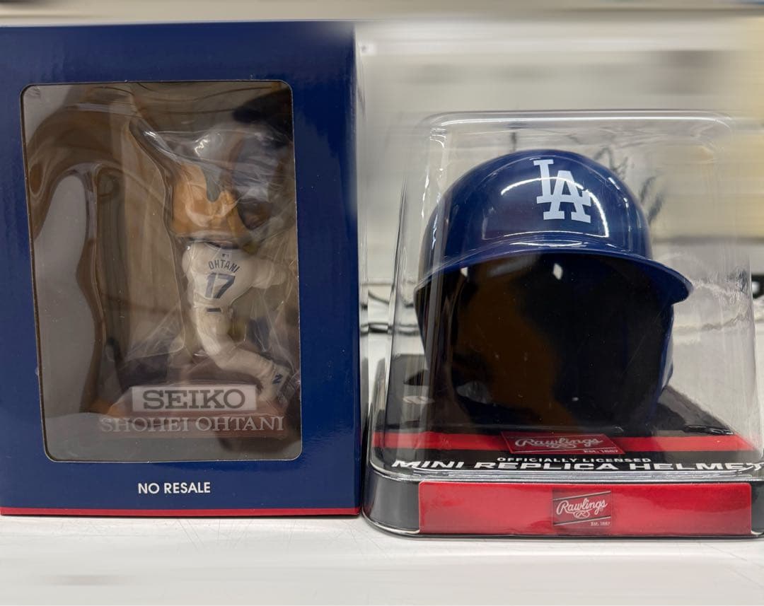 SEIKO大谷翔平ボブルヘッド ドジャースミニレプリカヘルメットセット MLB 大谷翔平 ドジャース ミニボブルヘッド 【3000個限定】4.5インチ