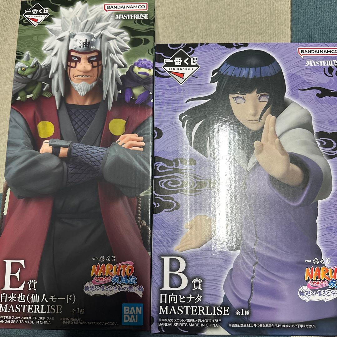NARUTO 1番くじ　自来也&日向ヒナタ フィギュアセット下位賞多数おまけ付き NARUTO 一番くじ 輪廻の嘆きと平和の架け橋＆伝説の三忍＆プライズ