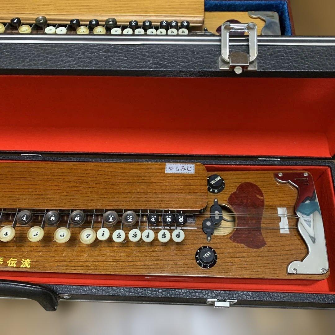 大正琴 琴伝流 もみじ 和楽器 敷島 ハードケース付 当時物 - メルカリ