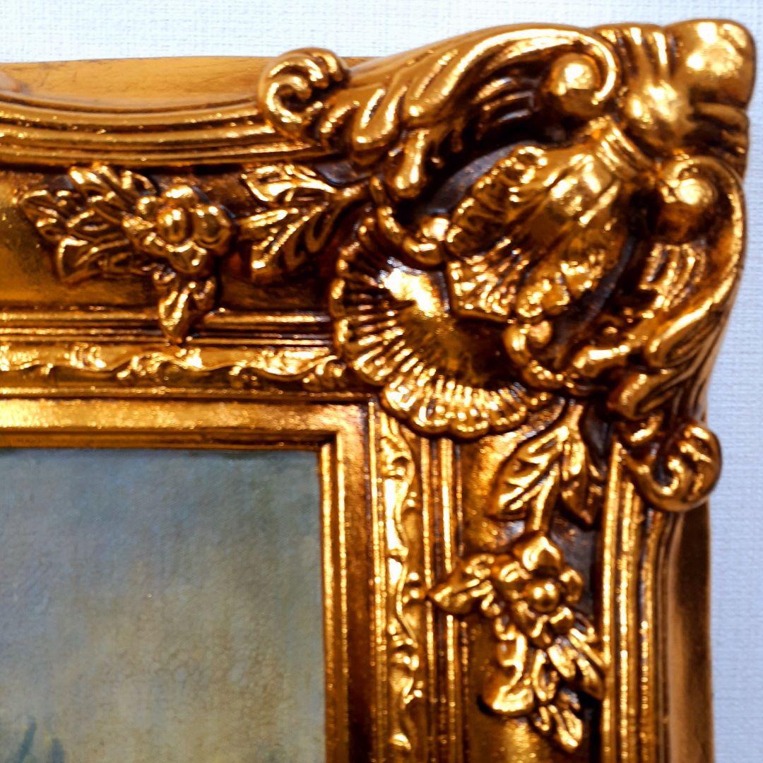 輸入雑貨 ダヴィンチ作 絵画 モナリザ 良質キャンバス生地 金箔使用 額