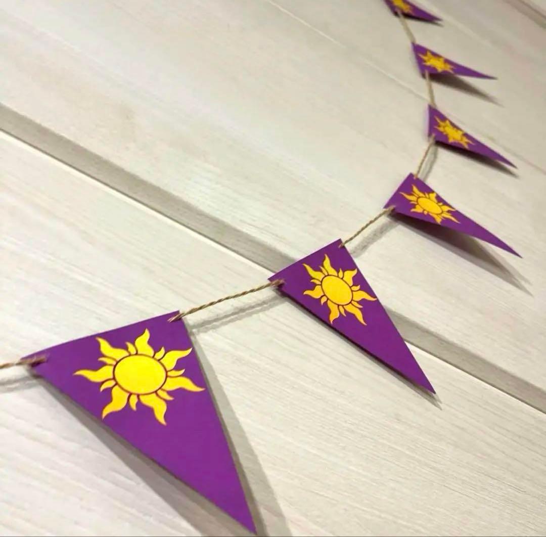 ラプンツェル風 ガーランド ウエディング 結婚式 ウェルカムスペース