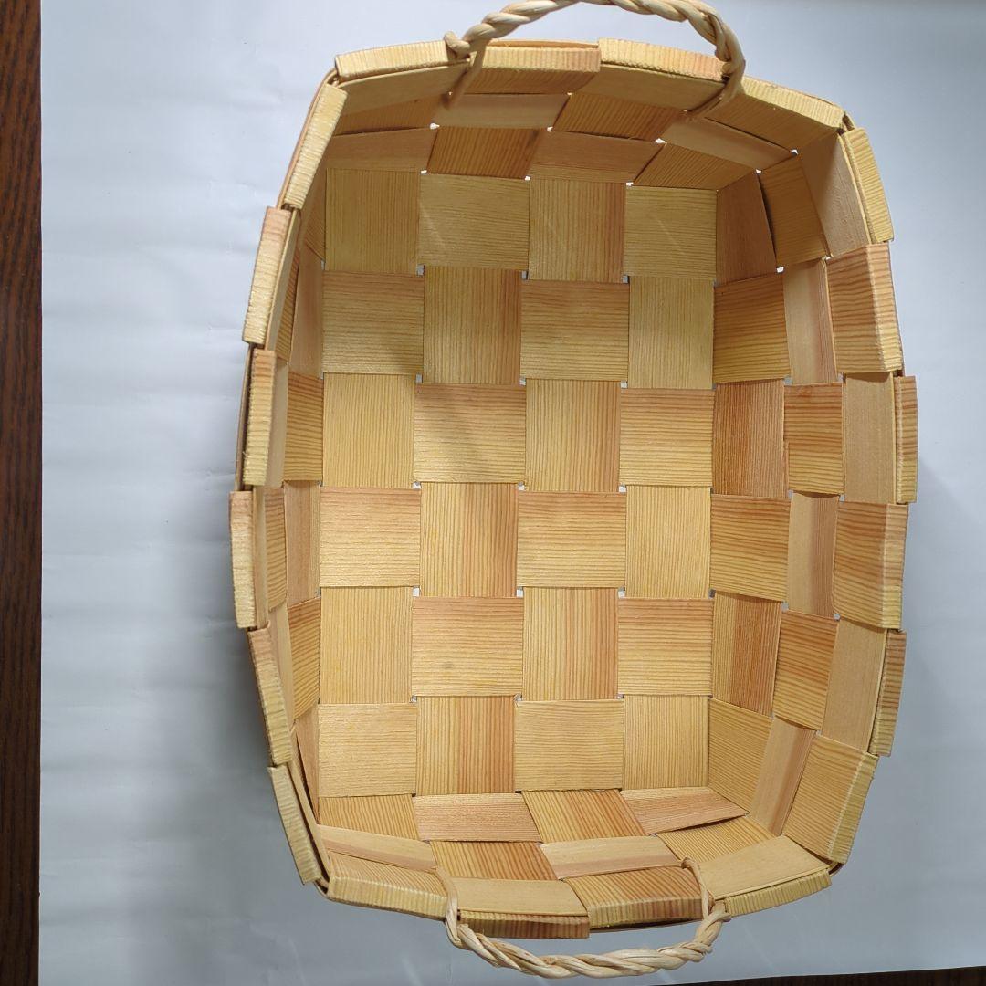 エストニア製　収納バスケット #カゴアミドリ #北欧 エストニア パイン 収納かご (深)