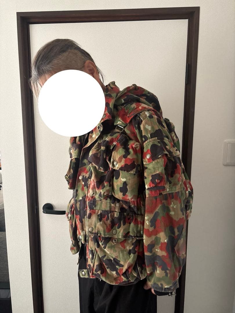 スイス軍！アルペンカモのデイリュックつきサバゲーウェア MILITARY（ミリタリー） 実物 USED スイス軍 M-60 マウンテン