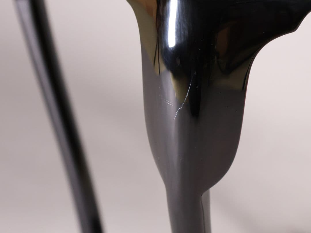 漆芸 螺鈿細工 二段 高卓 47.5cm 花台 香炉台 黒塗 木製【MA822】