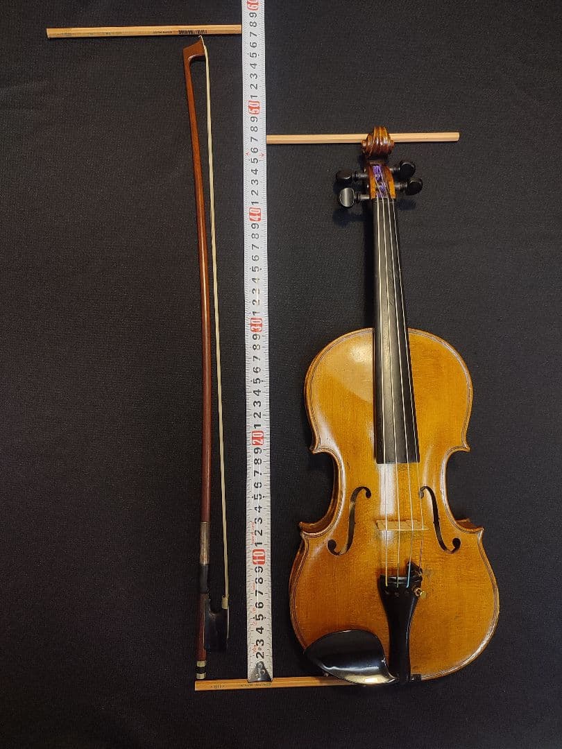 井筒信一 製作 1/4分数 バイオリン 弦新品交換済 弓・ケース・肩当て