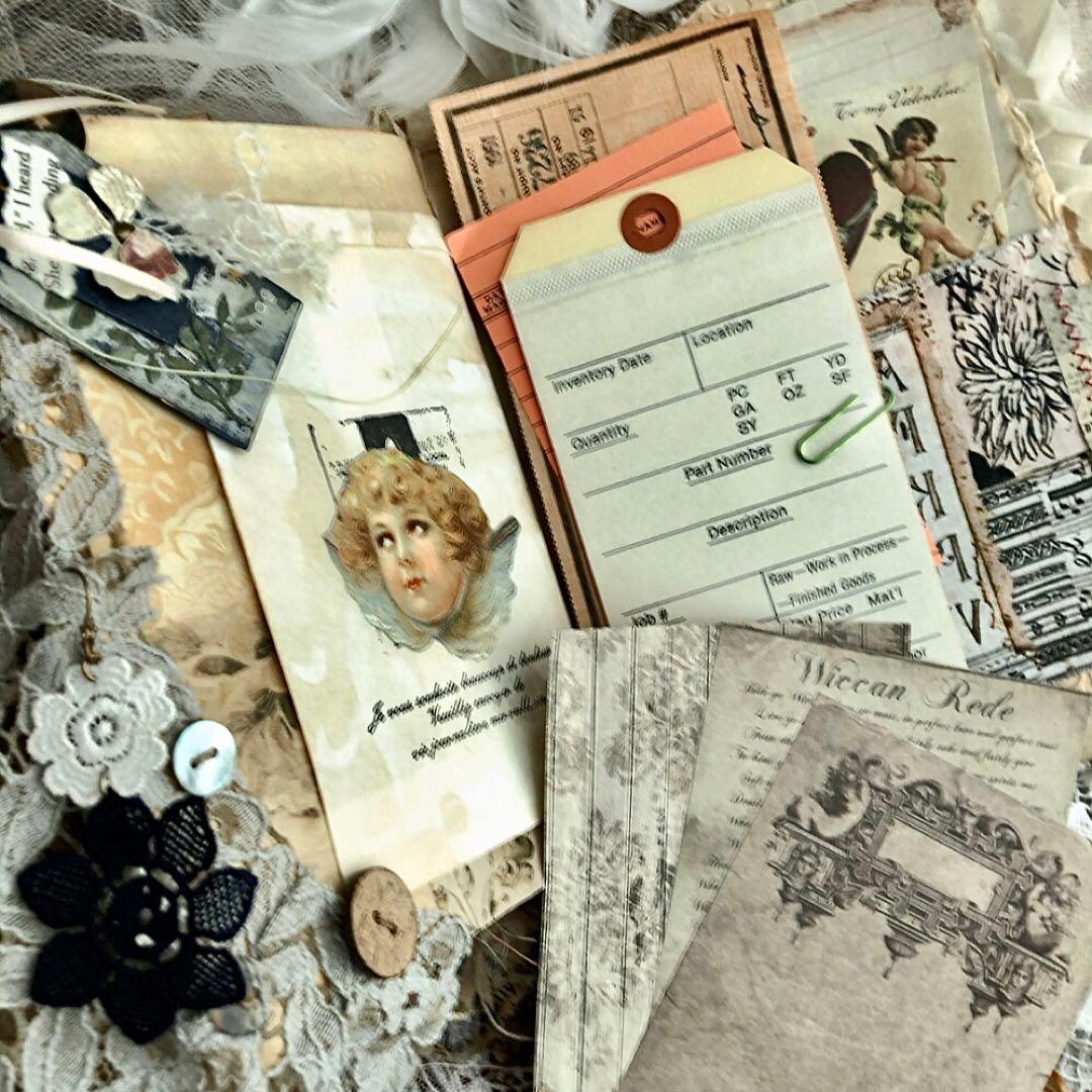 感謝セール❣️多種類染レースたっぷり『天使』ジャンクジャーナル雑記