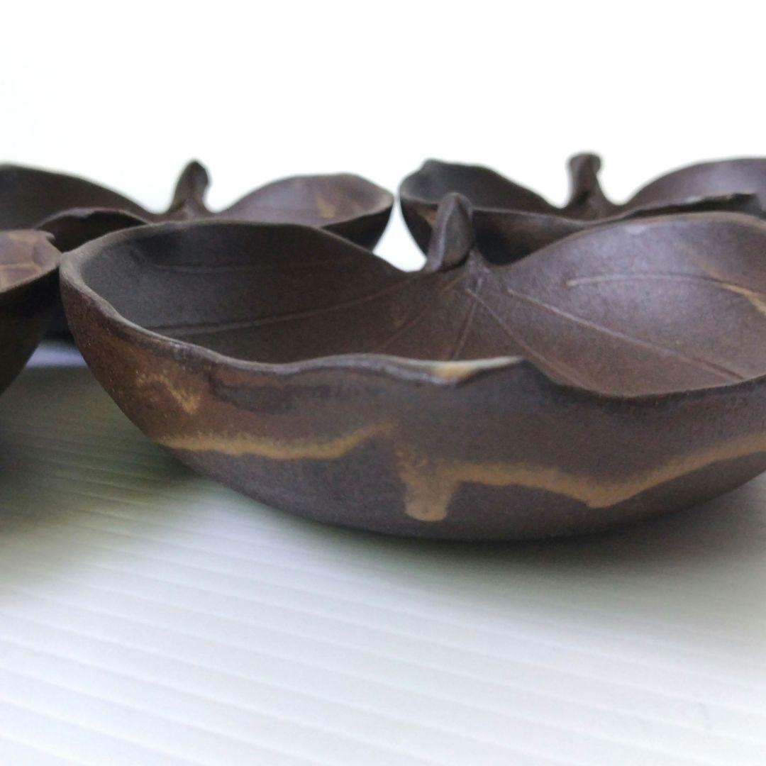 田中恒子 TSUNE ツネ 葉皿 葉型 木の葉 小皿 中皿 小鉢 和食器 5客揃の
