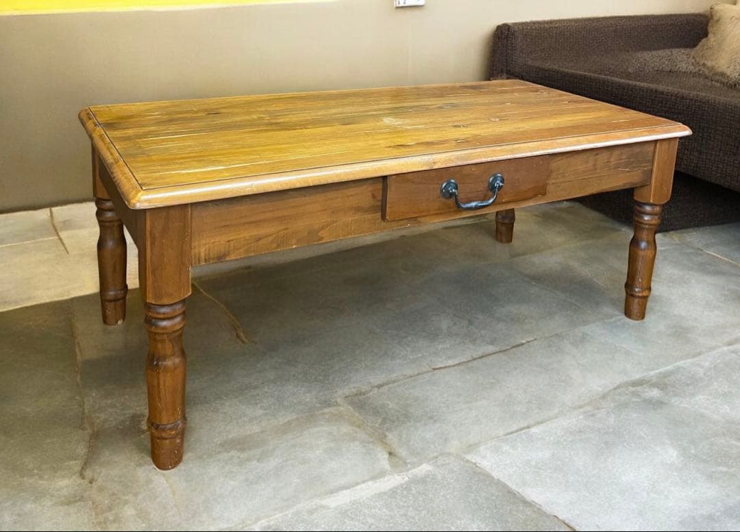 佐賀の古民家より★アンティーク★北欧カントリー調の木製ローテーブル imgrc0078913519.jpg