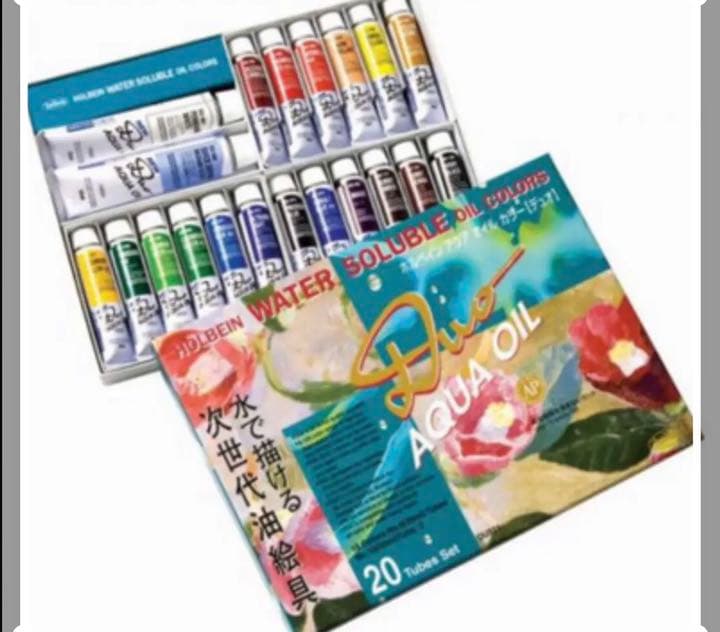 アクアカラー、デュオ、DUO、20色セット新品 Amazon | ホルベイン アクアオイルカラーDUO DU921 20本セット ( 20ml