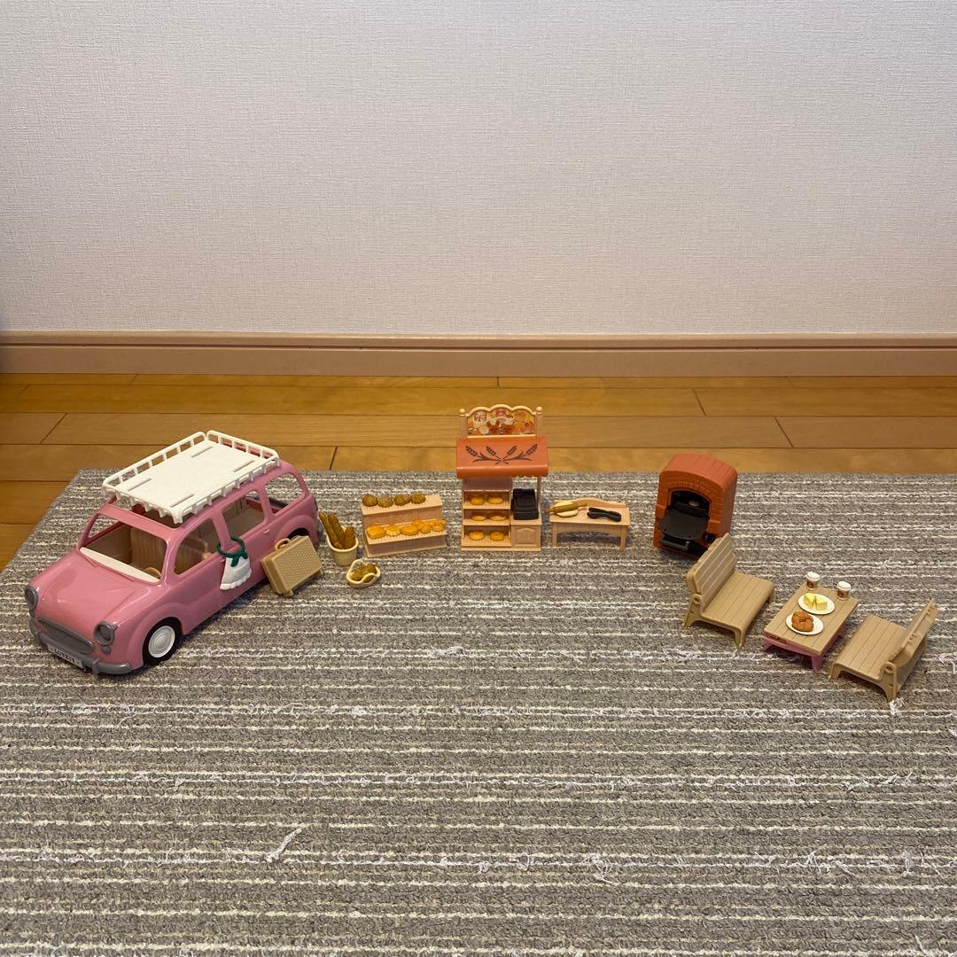 シルバニアファミリー 【ピクニックワゴン&はじめてのパン屋さんセット