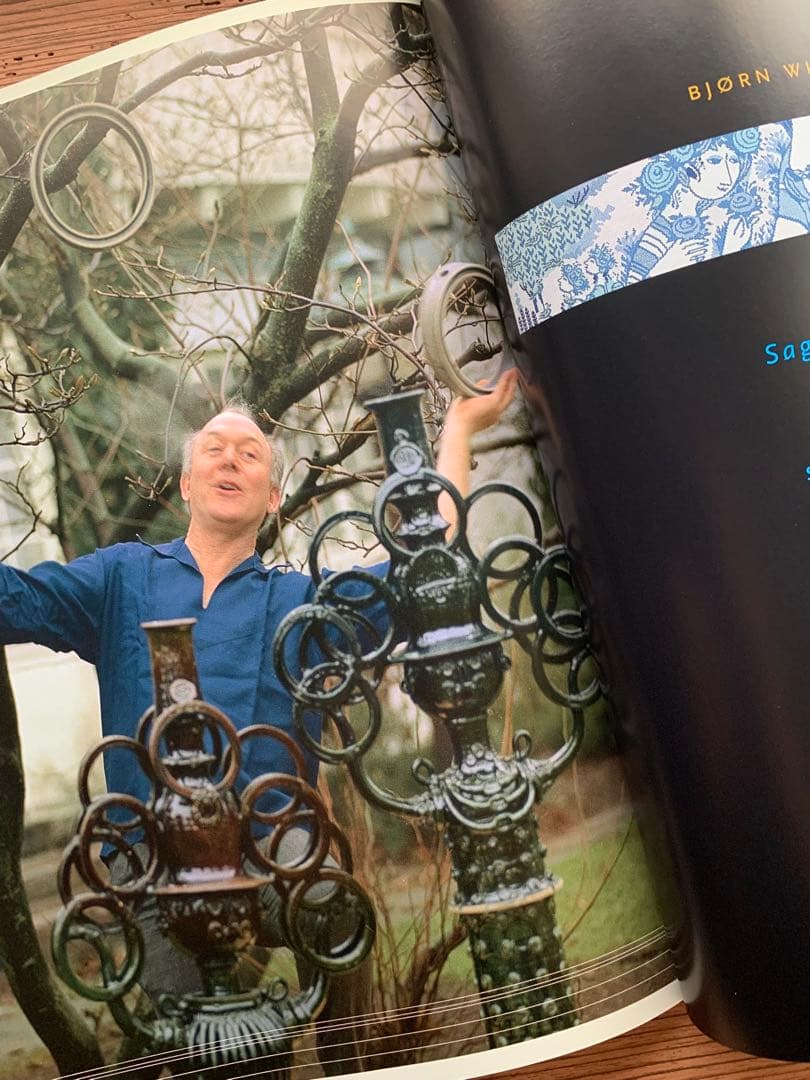 ビヨンヴィンブラッド ビンテージのレアな初期の絵の皿！公園で楽しく