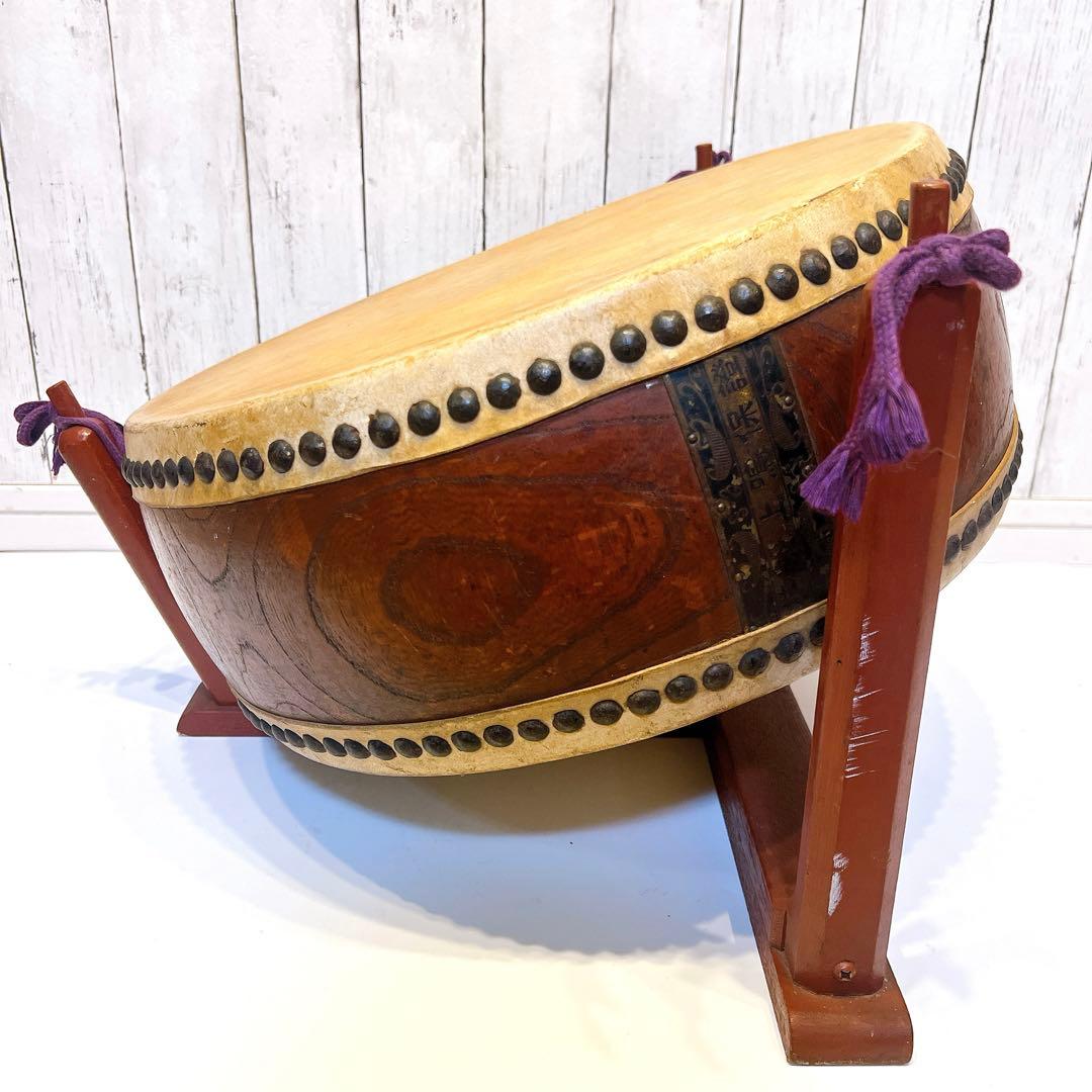 【希少】宮本卯之助 特別上鳴保 和太鼓 平太鼓　42.5×17.5cm