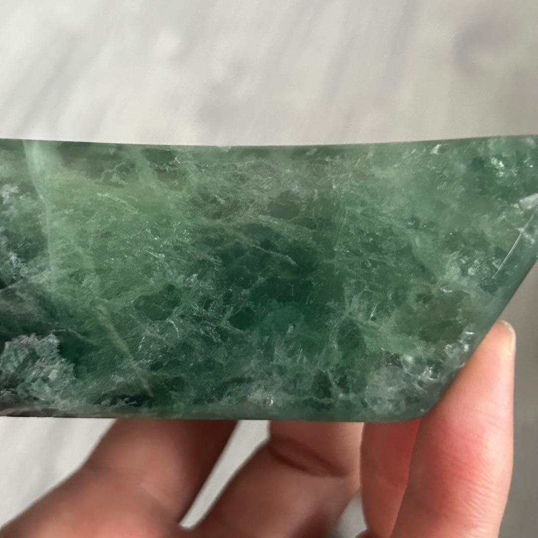 《美》　フローライト　月　濃い　ボウル　お皿　365g