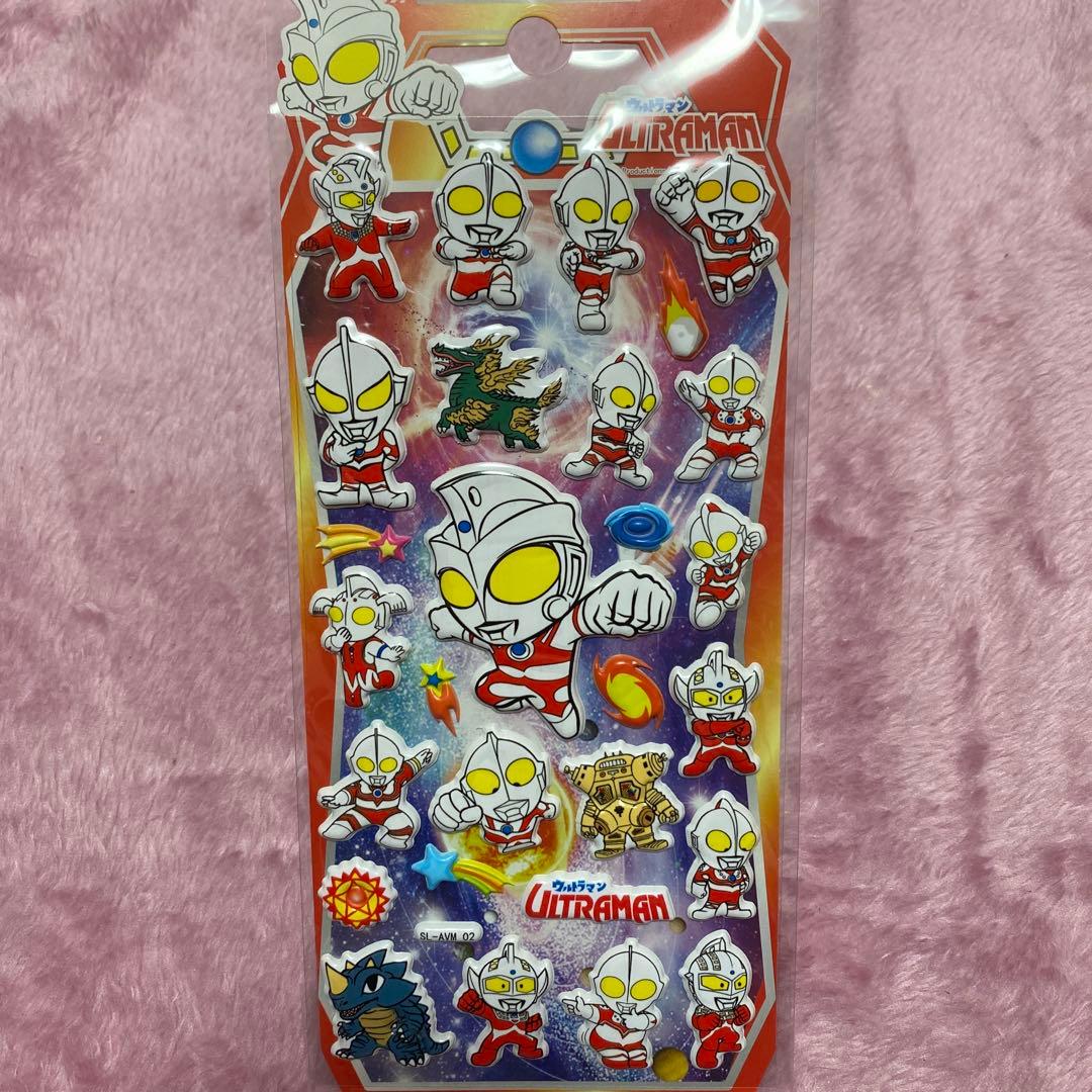 ウルトラマン ぷっくりシール 4枚セット ボンボンドロップシール