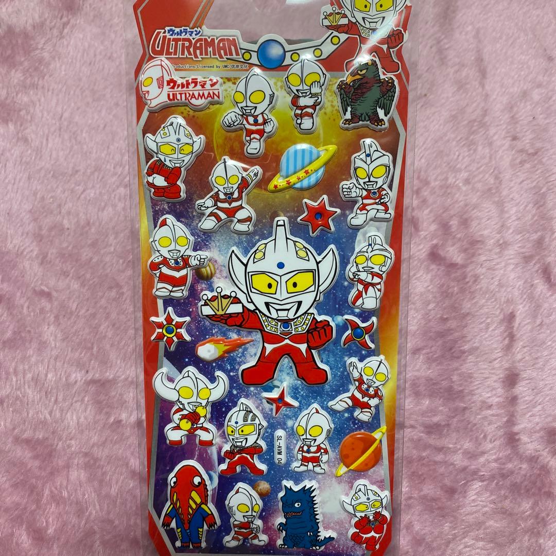 ウルトラマン ぷっくりシール 4枚セット ボンボンドロップシール