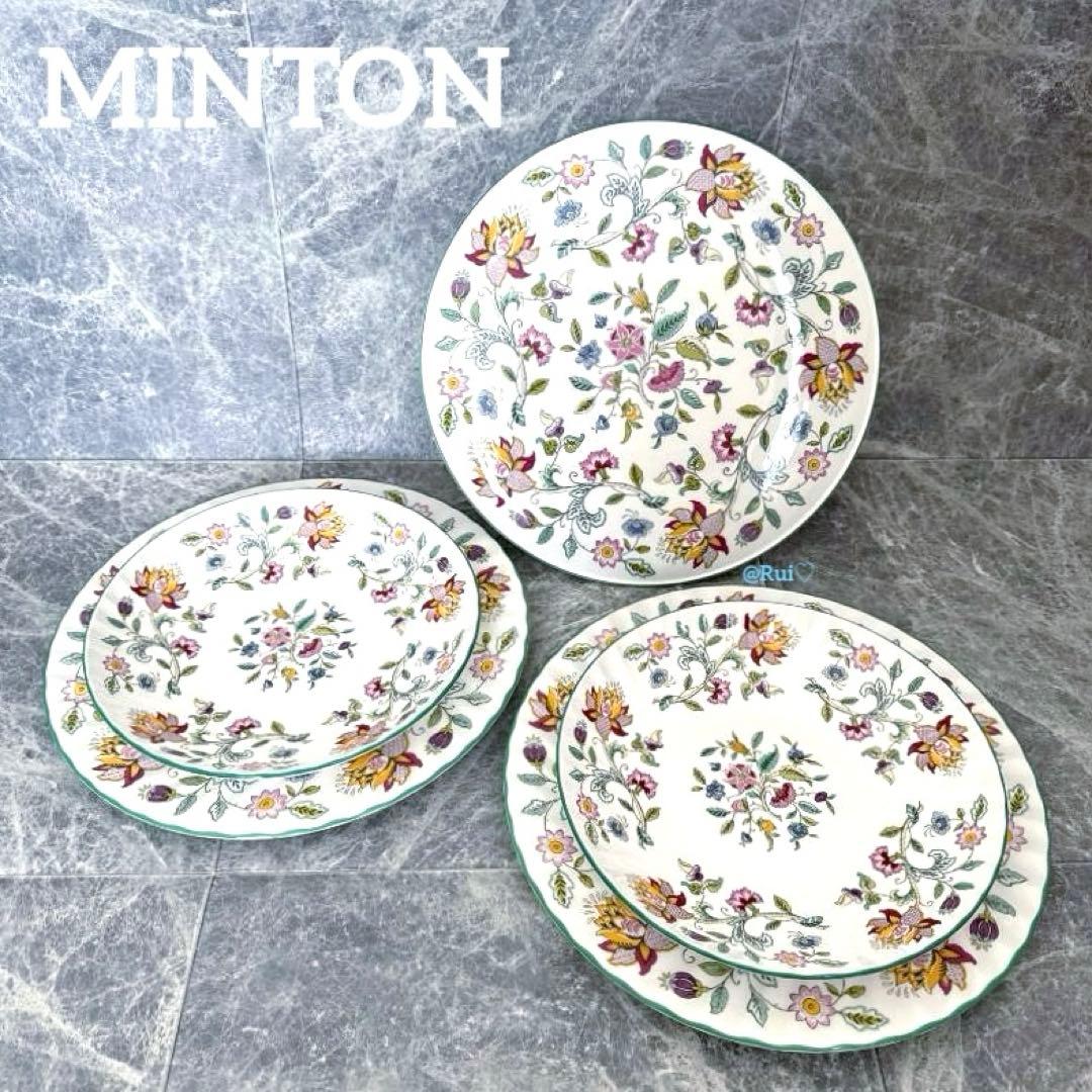 希少 廃盤 美品 英国製 MINTON ミントン ケーキセット プレート 5枚組 楽天市場】ミントン Minton 英国製 ハドンホール グリーン プレート