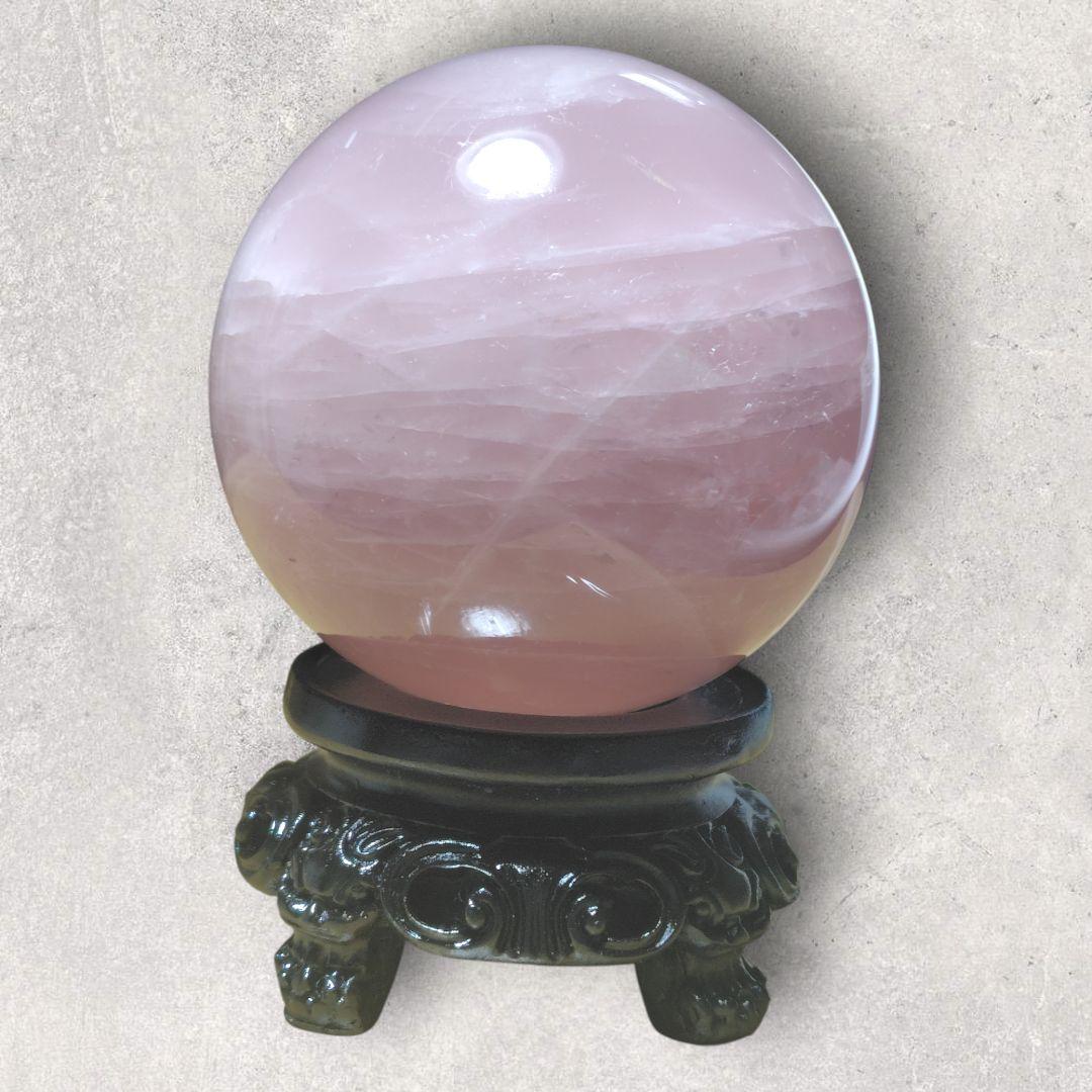 ローズクォーツ 丸玉 直径7.5cm 天然石 置物 癒し 楽天市場】【5のつく日｜今だけ使えるクーポン】天然ローズクォーツ 丸