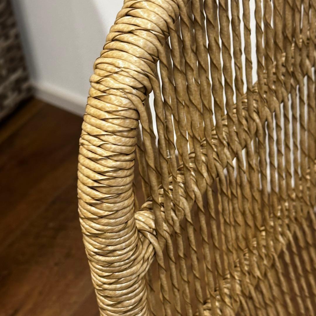 大訳あり】シンセティックラタン×チーク無垢材モダンチェア 通常88,000