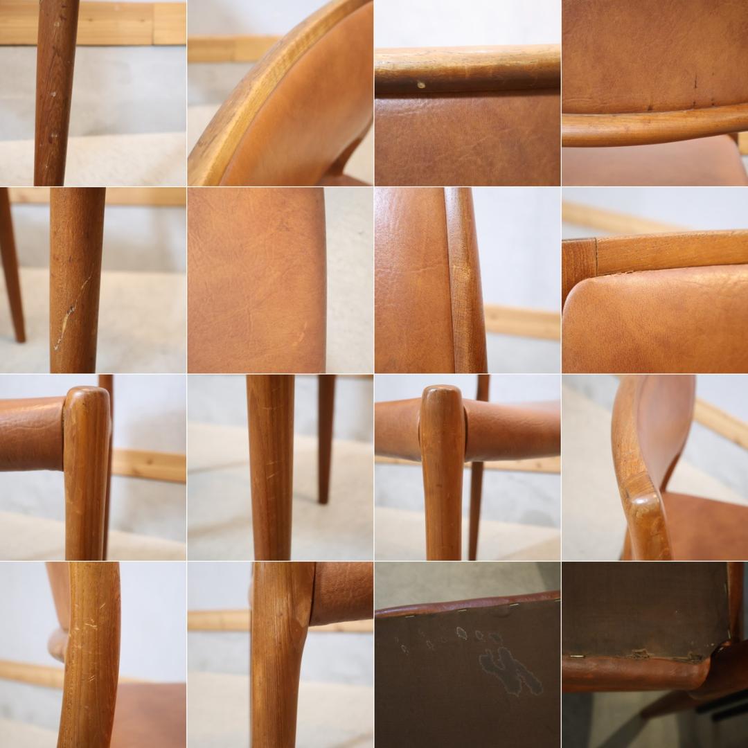 デンマーク J.L.Moller チーク材 No.80 ダイニングチェア 2脚