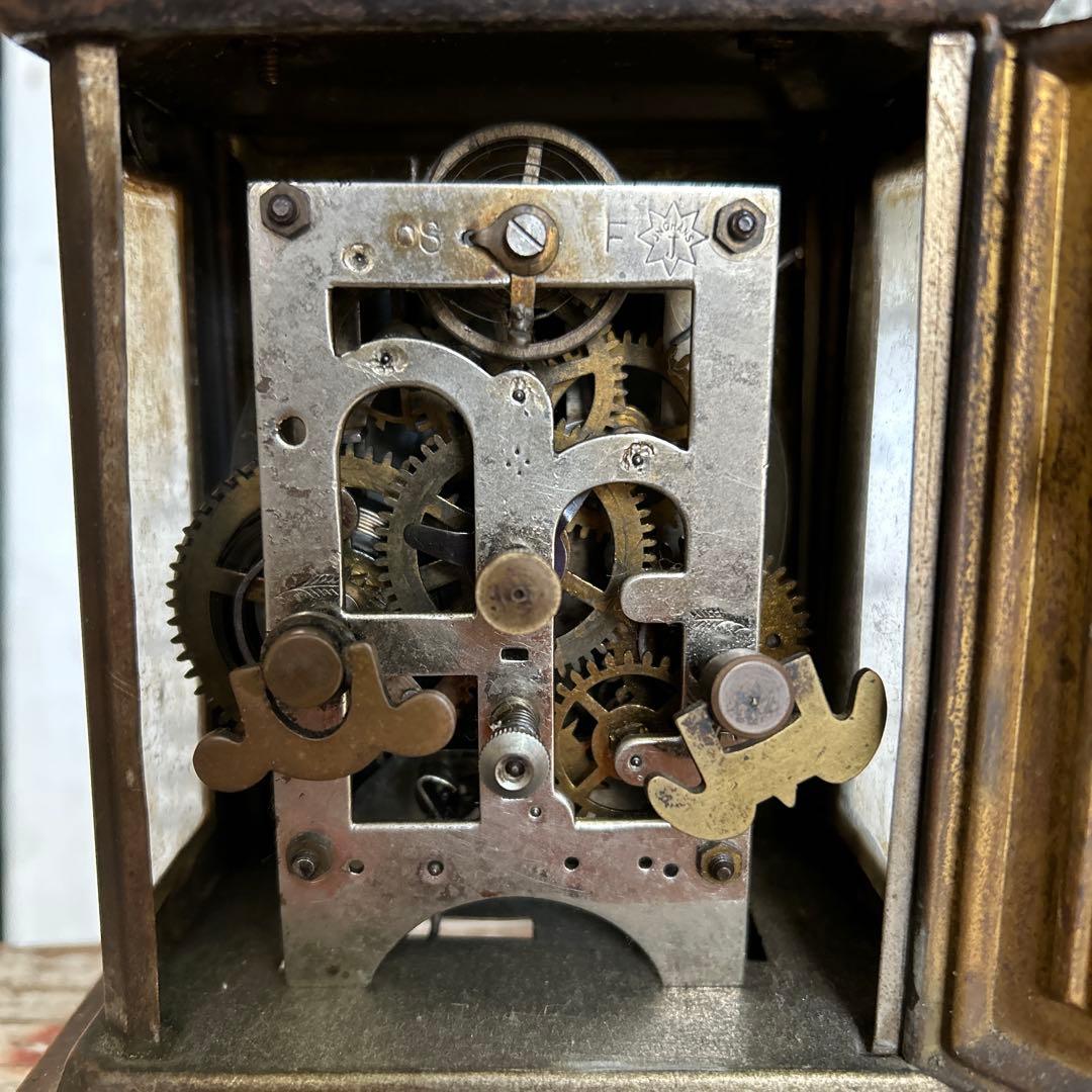 ジャンク】JUNGHANS 真鍮 アンティーク 置き時計 ゼンマイ式 - メルカリ