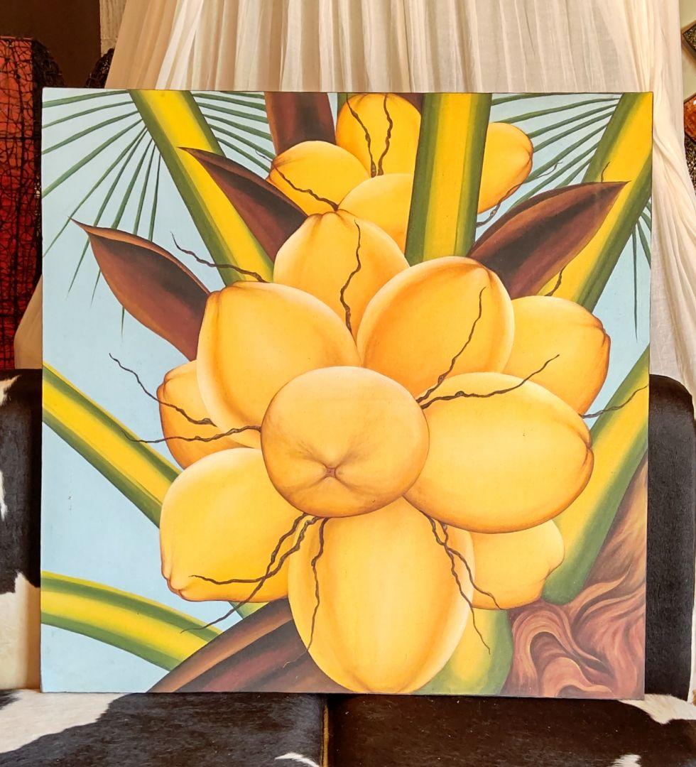 ココナッツ ヤシの木 剥げて南国 バリ島 絵画 アートパネル アジアン雑貨 楽天市場】バリ絵画 鳥の絵 小鳥2羽 白サギ W80×H60cm ブンゴセカン