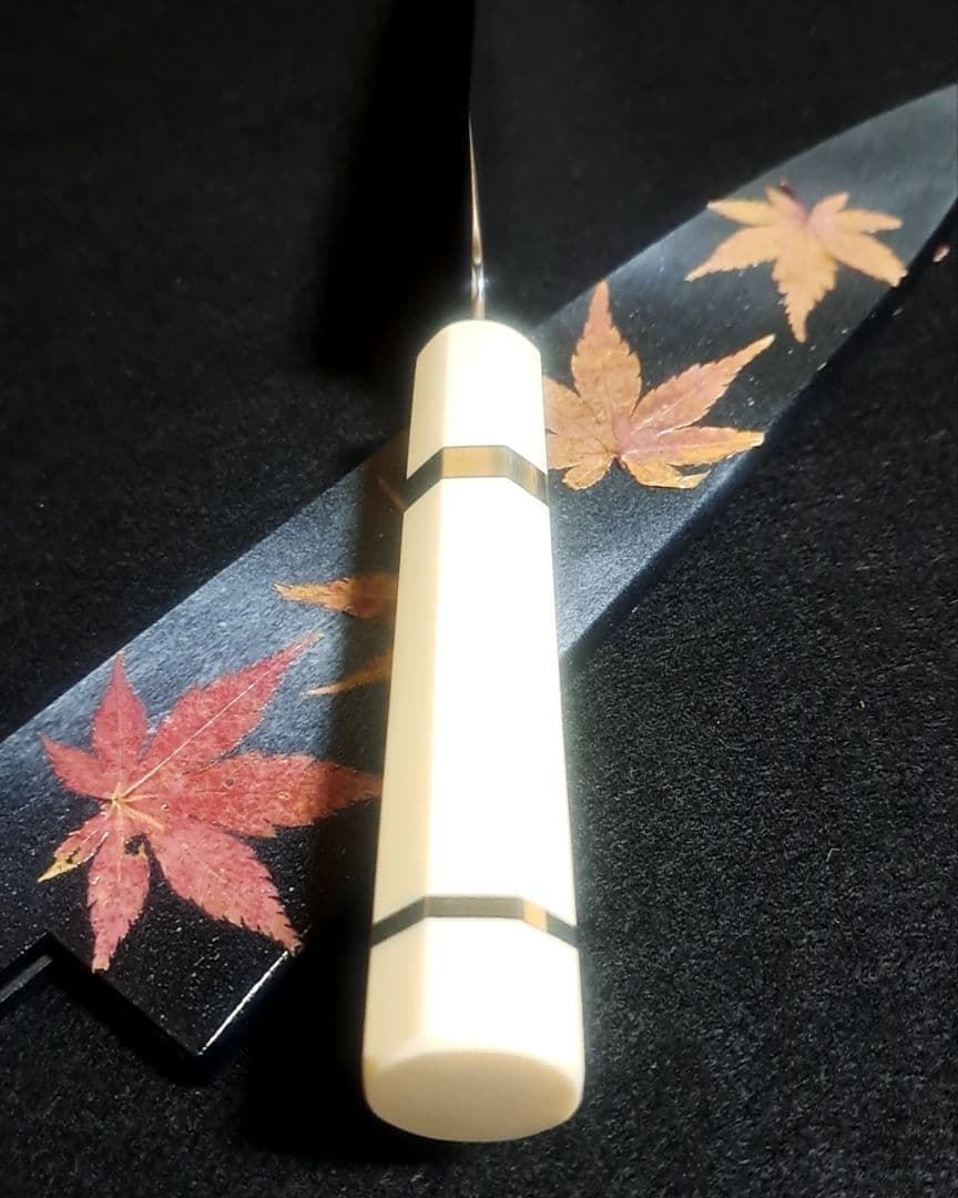 し*こ様 ステン 本焼 V金10号 牛刀 8寸 切付