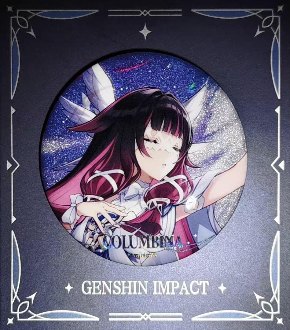 公式正規品 コロンビーナ 缶バッジ キービジュアル 原神 立ち絵 少女