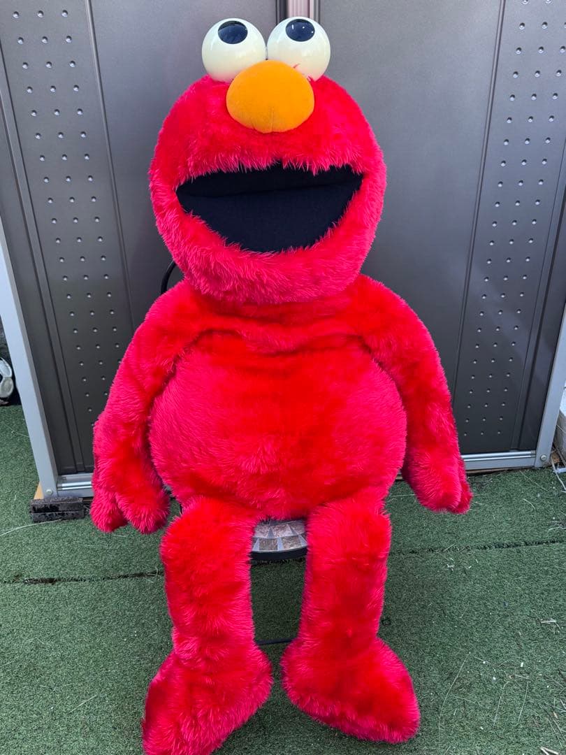 【超希少】約140cm エルモ ぬいぐるみ 特大 セサミストリート セサミストリート』のキャラクターが、触り心地ばつぐんのぬいぐるみに