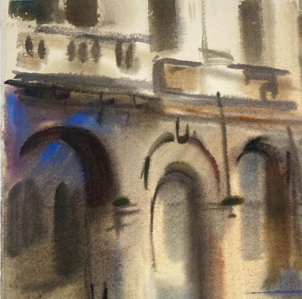 カルロ・ルヴァニャン｜キオッジャ｜ 水彩画｜原画｜20世紀