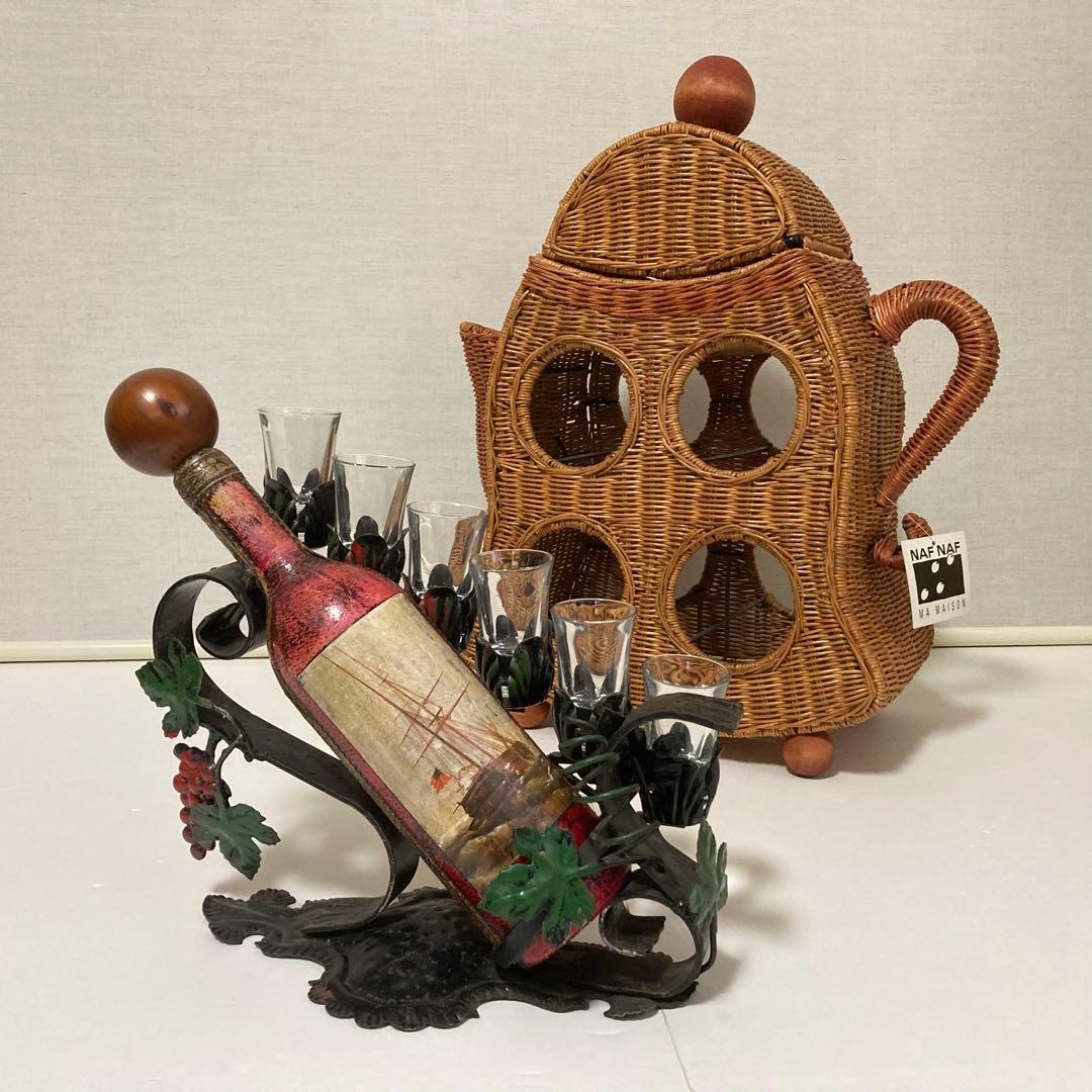 イタリア製 ワインホルダー スタンド ラック 葡萄柄 置物 オブジェ レトロ ワインスタンド おしゃれ 動物 鹿 かわいい ワインホルダー ワイン