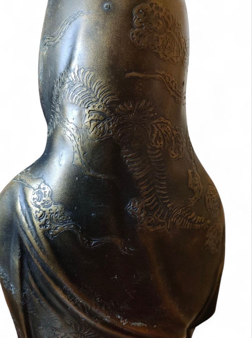 鶯玉作】観音菩薩 仏像 古美術 非鉄 金属工芸 彫刻 観音像