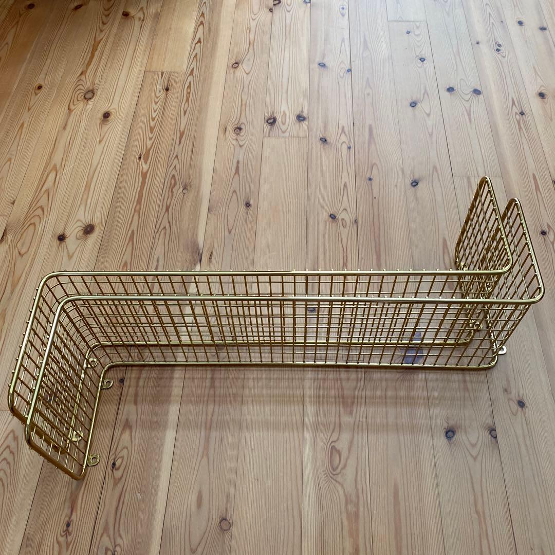 IKEA SVENSHULT スヴェンスフルト ウォールシェルフ ゴールド 2個