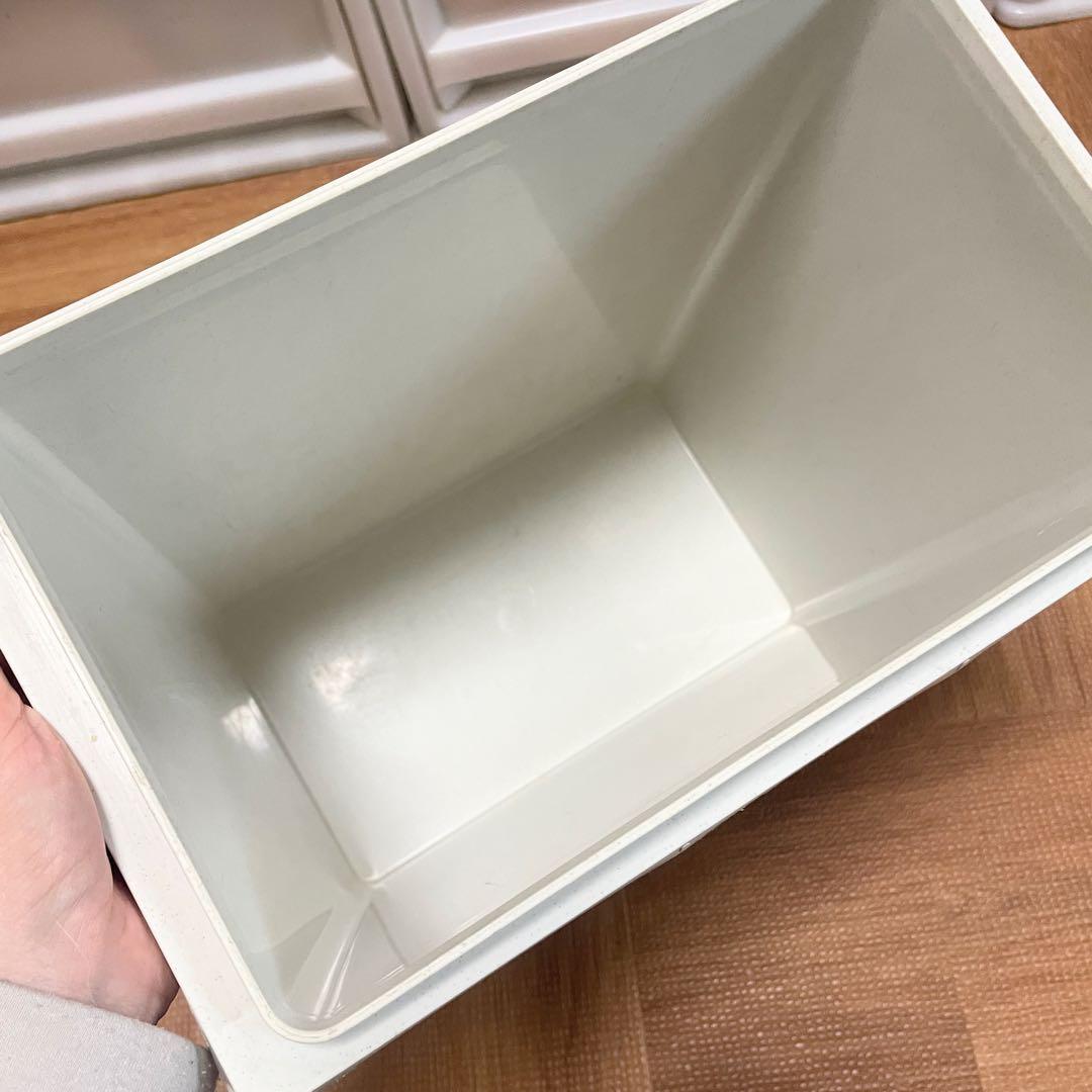 2点セット【タッパーウェア】米びつ 10キロキーパー クリア＆クリーム