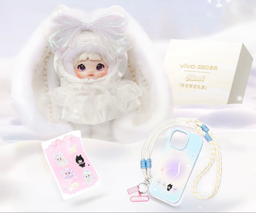 中国限定 VIVO S50 コラボ nommi 白 告白 フルセット 海外限定ZIMOMO ビッグサイズ ラブブ ジモモ 白38cm - メルカリ